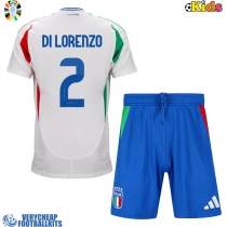 Italy Giovanni Di Lorenzo #2 Replica Away Minikit Euro 2024 Short Sleeve (+ pants)